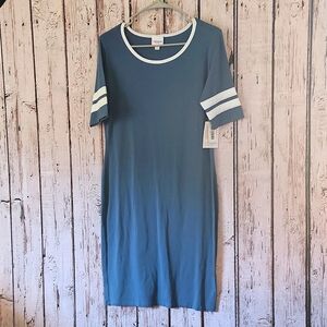 NWT Lularoe Julia Dress Large Blue